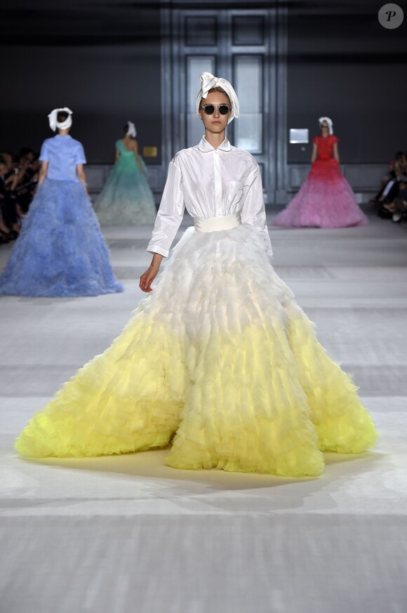 Défilé haute couture Giambattista Valli autonmne-hiver 2014-2015 au Grand Palais. Paris, le 7 juillet 2014.
