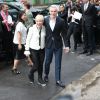 Catherine Martin et Baz Luhrmann arrivent au Grand Palais pour assister au défilé haute couture Chanel. Paris, le 8 juillet 2014.