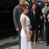 Kristen Stewart arrive au Grand Palais pour assister au défilé haute couture Chanel. Paris, le 8 juillet 2014.