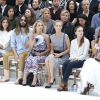 Isabelle Huppert, Alma Jodorowsky, Jared Leto, Alice Dellal, Poppy Delevingne et Anna Dello Russo au premier rang du défilé Chanel haute couture, au Grand Palais. Paris, le 8 juillet 2014.