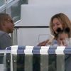 Exclusif - Beyoncé passe une journée en famille avec Jay Z et leur fille Blue Ivy sur un magnifique yacht à Miami, le 27 juin 2014.