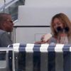 Exclusif - Beyoncé, Jay-Z et leur fille Blue Ivy passent une journée en famille sur un magnifique yacht à Miami, le 27 juin 2014.