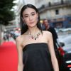 Qin Shu Pei lors de la soirée Bulgari à l'occasion de la Fashion Week chez Apicius à Paris le 8 juillet 2014.