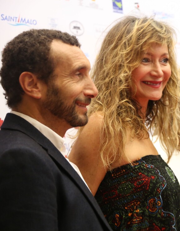 Zinedine Soualem et Julie Ferrier lors du 1er Festival du Film Vietnamien de Saint-Malo, le 3 juillet 2014.