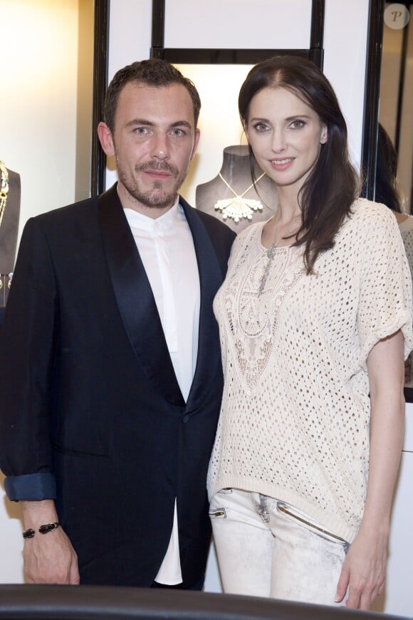 Exclusif - Quentin Obadia et Frédérique Bel à l'inauguration privée de la nouvelle boutique Lalique Joaillerie à Paris. Le 8 juillet.