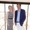 Exclusif - Evelyne Dhéliat et Silvio Denz à l'inauguration privée de la nouvelle boutique Lalique Joaillerie à Paris. Le 8 juillet.