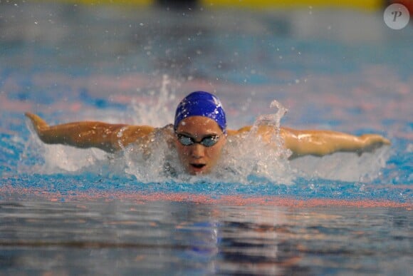 Camille Muffat à Montpellier en avril 2009. La nageuse a annoncé le 12 juillet 2014, dans L'Equipe, sa retraite sportive, à 25 ans seulement.