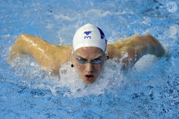 Camille Muffat à Rijeka en 2008. La nageuse a annoncé le 12 juillet 2014, dans L'Equipe, sa retraite sportive, à 25 ans seulement.