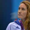 Camille Muffat médaillée d'argent aux JO de Londres le 31 juillet 2012, deux jours après sa médaille d'or. La nageuse a annoncé le 12 juillet 2014, dans L'Equipe, sa retraite sportive, à 25 ans seulement.