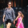 Katie Holmes et sa fille Suri à Soho, New York, le 12 juillet 2014.