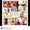 Oscar Pistorius est sorti de son silence le 13 juillet 2014 en publiant des messages sur son compte Twitter, comme ce montage photo où on le voit entouré d'enfants handicapés
