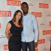 Thomas Ngijol et sa compagne Karole Rocher lors de l'avant-première du film "Fastlife" au cinéma Gaumont Capucines Opéra à Paris, le 15 juillet 2014.