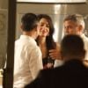 George Clooney et Amal Alamuddin ont un dîner romantique à Cernobbio, Italie, le 17 juillet 2014.