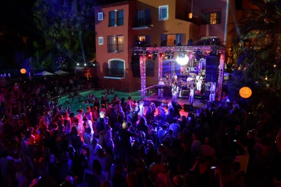 Le jeudi 17 juillet 2014, à la soirée annuelle du célèbre Byblos, à Saint-Tropez. 
