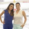 Eva Longoria et Maria Bravo participent au tournoi de golf de charité Global Gift à Marbella, le samedi 19 juillet 2014.