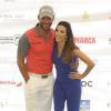 Amauri Nolasco et Eva Longoria participent au tournoi de golf de charité Global Gift à Marbella, le samedi 19 juillet 2014.