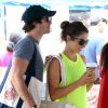 Ian Somerhalder et Nikki Reed font du shopping au marché de Studio city, à Los Angeles, le 20 juillet 2014.