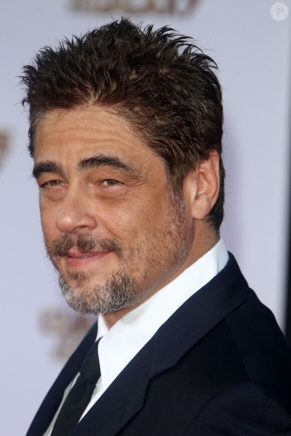 Benicio Del Toro à la première mondiale du film Les Gardiens de la Galaxie au Dolby Theatre à Hollywood, Los Angeles, le 21 juillet 2014.