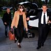 Carla Bruni et son mari Nicolas Sarkozy arrivent à Barcelone pour la dernière date de la tournée de la chanteuse, le 18 juin 2014.