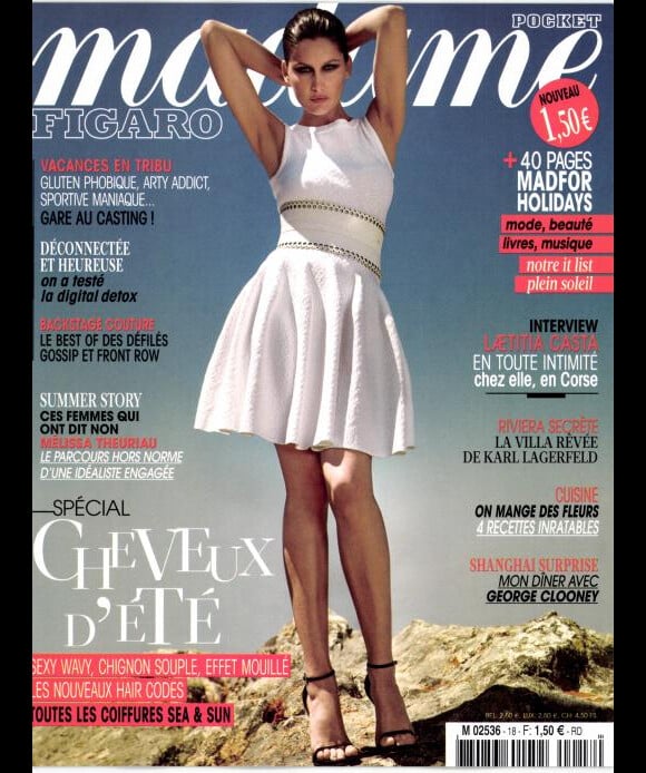 Laetitia Casta en couverture du magazine Madame Figaro