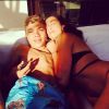 Lilly Kerssenberg et son beau-fils Elias en vacances à Ibiza, photo publiée sur son compte Instagram le 20 juillet 2014