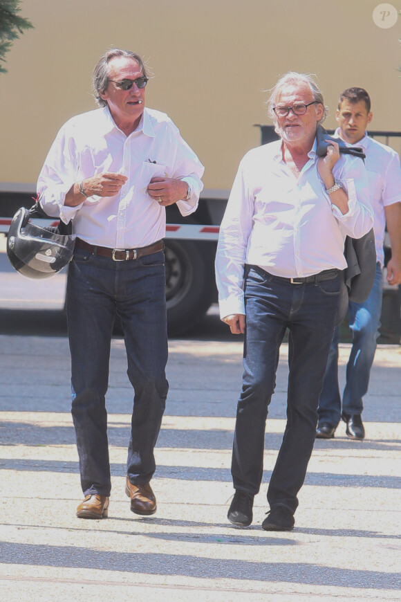 Exclusif - Philippe Lavil - Obsèques d'Hervé Cristiani en l'église Sainte Cécile à Boulogne-Billancourt, le 23 juillet 2014.