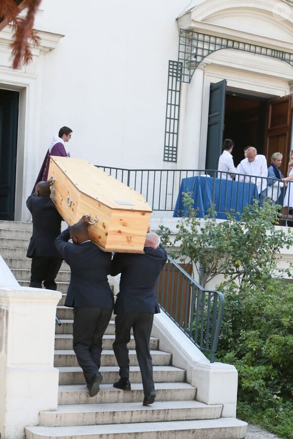 Exclusif - Obsèques d'Hervé Cristiani en l'église Sainte Cécile à Boulogne-Billancourt, le 23 juillet 2014.