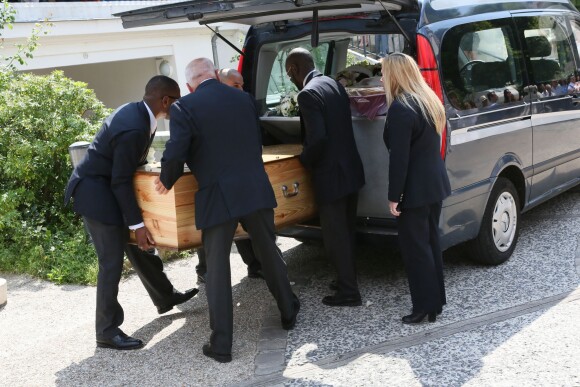 Exclusif - Obsèques d'Hervé Cristiani en l'église Sainte Cécile à Boulogne-Billancourt, le 23 juillet 2014.