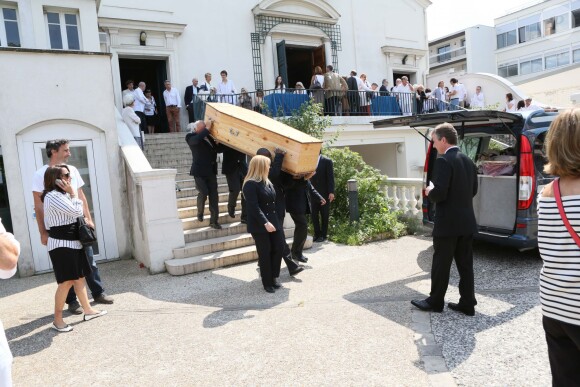 Exclusif - Obsèques d'Hervé Cristiani en l'église Sainte Cécile à Boulogne-Billancourt, le 23 juillet 2014.
