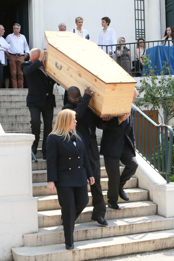 Exclusif - Obsèques d'Hervé Cristiani en l'église Sainte Cécile à Boulogne-Billancourt, le 23 juillet 2014.