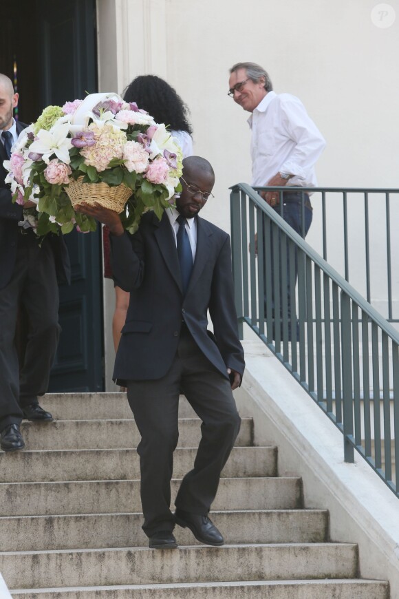 Exclusif - Obsèques d'Hervé Cristiani en l'église Sainte Cécile à Boulogne-Billancourt, le 23 juillet 2014.