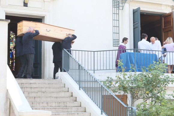 Exclusif - Obsèques d'Hervé Cristiani en l'église Sainte Cécile à Boulogne-Billancourt, le 23 juillet 2014.