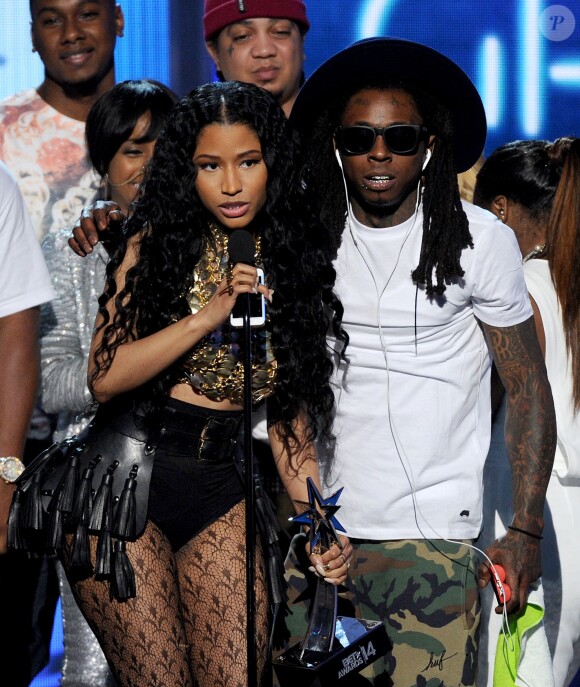Nicki Minaj et Lil Wayne aux BET Awards '14 au Nokia Theatre L.A. Live le 29 juin 2014