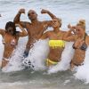 Shemar Moore, très bien entouré : Ses vacances à Miami le 6 juillet 2014.