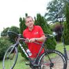 Exclusif - Dany Boon sur le Tour de France pour préparer l'Etape du Coeur pour l'association "Mécénat Chirurgie Cardiaque" à Bergerac le 25 juillet 2014.  L'étape du Coeur a eu lieu cette année le samedi 26 juillet 2014, la veille de la fin du Tour de France