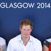 Le prince Harry au Tollcros Swimming Centre à Glasgow le 28 juillet 2014 lors des Jeux du Commonwealth.