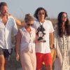 La star Orlando Bloom en vacances avec Erica Packer à Formentera, le 30 juillet 2014.