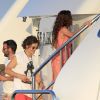 Orlando Bloom en vacances avec Erica Packer à Formentera, le 30 juillet 2014.
