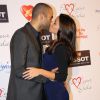 Tony Parker et sa fiancée Axelle Francine au 8eme gala de charité "Par Coeur" pour l'association "Make a Wish" à l'abbaye Paul Bocuse à Collonges, le 26 septembre 2013.