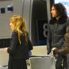 Exclusif - Russell Brand et Jemima Khan arrivent à l'aéroport de Miami pour des vacances le 8 février 2014.