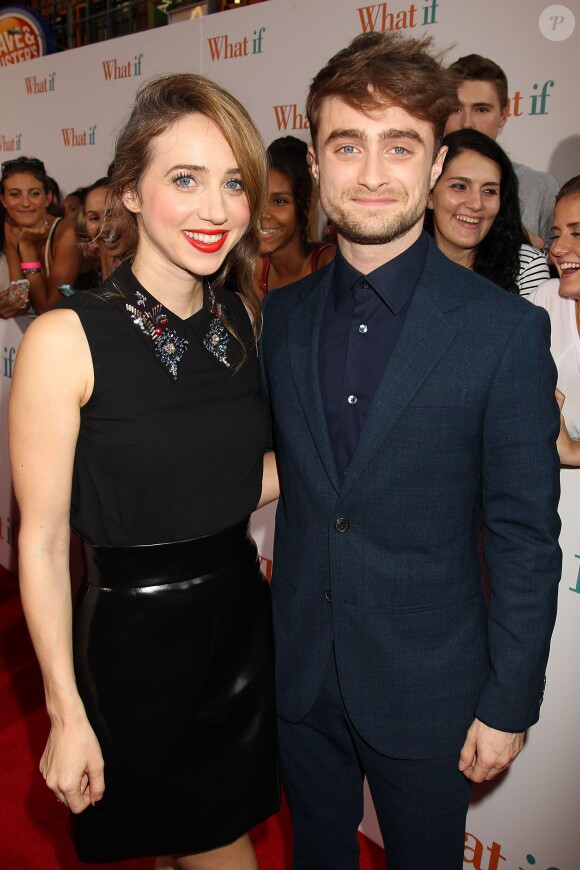 Zoe Kazan et Daniel Radcliffe lors de l'avant-première du film What If à New York le 4 août 2014