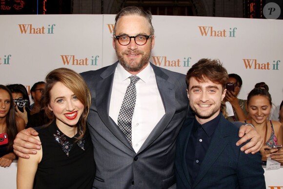 Zoe Kazan,Michael Dowse et Daniel Radcliffe lors de l'avant-première du film What If à New York le 4 août 2014