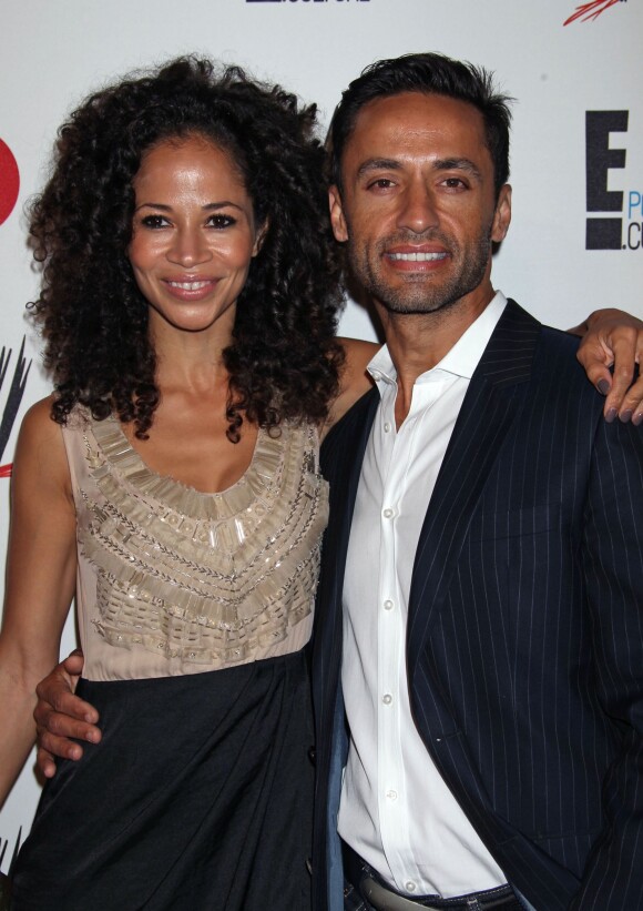 Sherri Saum et son mari Kamar de los Reyes lors d'une soirée à Beverly Hills, le 15 août 2013.
