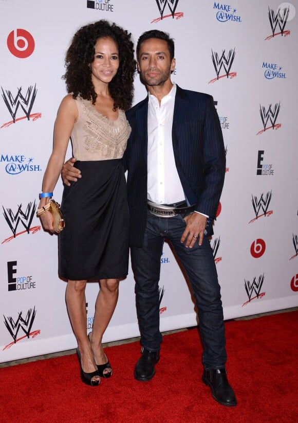 Sherri Saum et son mari Kamar de los Reyes à Beverly Hills, le 15 août 2013.