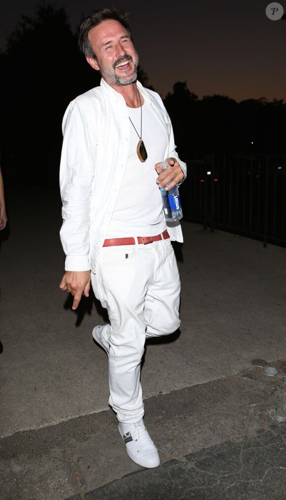 David Arquette au concert d'Eminem et Rihanna à Los Angeles, le 7 août 2014.