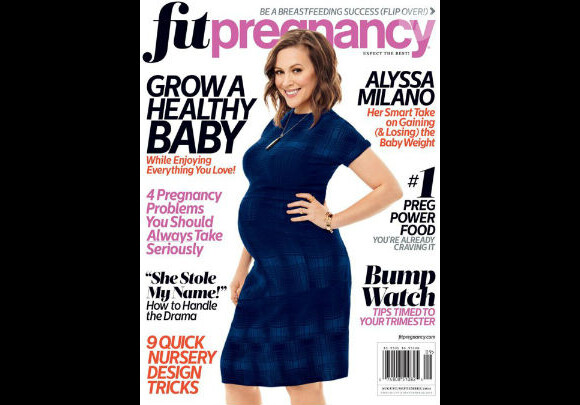 Alyssa Milano en couverture de Fit Pregnancy.
