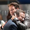  Robin Williams et John Travolta sur le tournage de Old Dogs &agrave; New York le 31 juillet 2007 