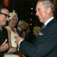  Le prince Charles rencontrant Robin Williams &agrave; Londres le 12 novembre 2008 