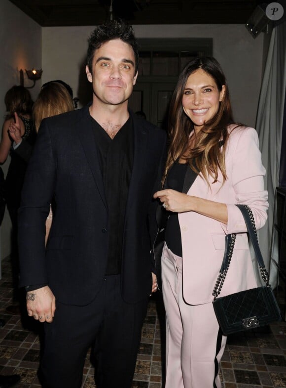 Robbie Williams et Ayda Field à Los Angeles, le 10 février 2013.