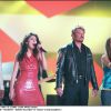 Houcine, Nolwenn Leroy, Johnny Hallyday et Emma Daumas dans la "Star Academy 2" en 2002.